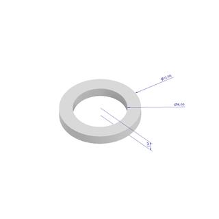 Pakning, 12x8x1.5mm, 2 stk Til inline sensor og O2/Co2 sten